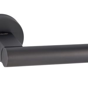 NIRVANA Door Handle Lever on round rose