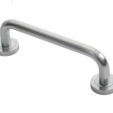 Manital Studio H Pull Handle On Rose (230mm C/C), Satin Chrome