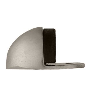 Oval Floor Mounted Door Stop, Satin Nickel