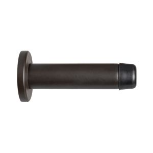 Cylinder Wall Mounted Door Stop With Rose (70mm Projection), Matt Bronze