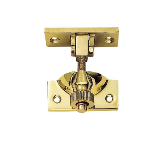 Brighton Pattern Sash Fastener, Polished Brass