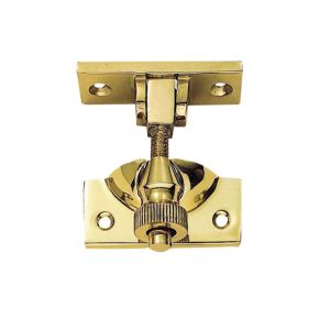 Brighton Pattern Sash Fastener, Polished Brass
