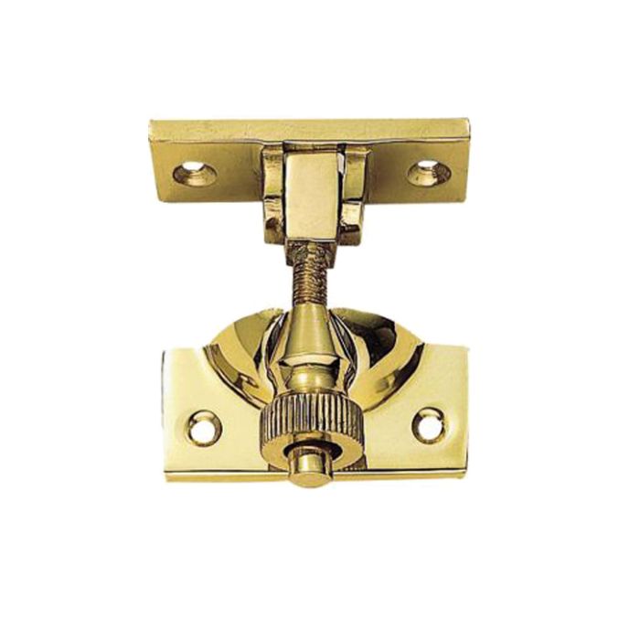 Brighton Pattern Sash Fastener, Polished Brass