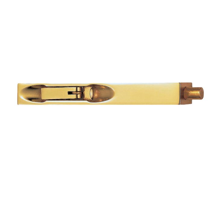 Lever Action Flush Bolt (Various Sizes), Polished Brass