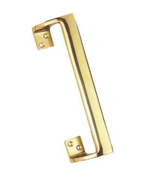 Cranked Pull Handle (225mm OR 302mm Length), Polished Brass