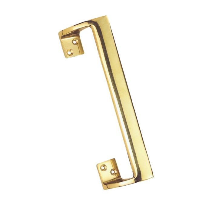 Cranked Pull Handle (225mm OR 302mm Length), Polished Brass