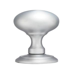 Ice Large Concealed Fix Mortice Door Knob, Satin Chrome  (sold in pairs)
