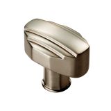 Fingertip Art Deco Style Cabinet Knob (30mm), Satin Nickel
