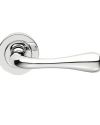 Manital Stella Door Handles On Round Rose, Polished Chrome (sold in pairs)