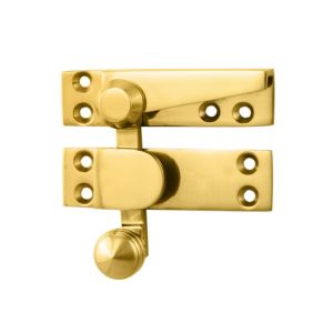 Architectural Quadrant Arm Sash Fastener (70mm x 19.5mm), Polished Brass