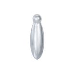 Pear Drop Architectural Quality Covered Escutcheon, Satin Chrome
