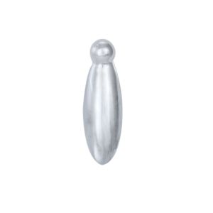 Pear Drop Architectural Quality Covered Escutcheon, Satin Chrome