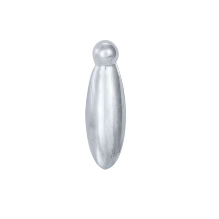 Pear Drop Architectural Quality Covered Escutcheon, Satin Chrome