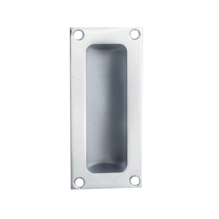 Fingertip Flush Pull Handles (102mm x 45mm), Polished Chrome