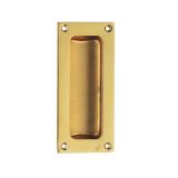 Fingertip Flush Pull Handles (102mm x 45mm), Polished Brass
