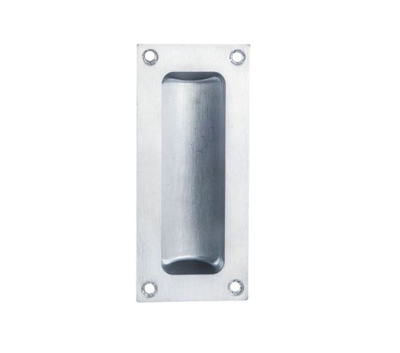 Fingertip Flush Pull Handles (102mm x 45mm), Satin Chrome