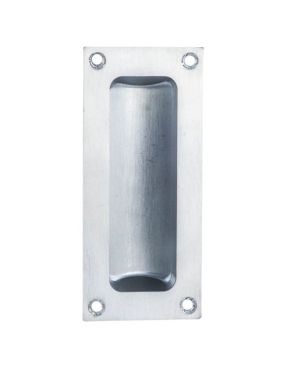 Fingertip Flush Pull Handles (102mm x 45mm), Satin Chrome