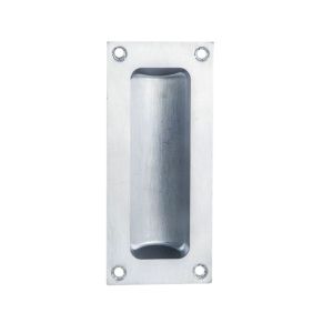 Fingertip Flush Pull Handles (102mm x 45mm), Satin Chrome