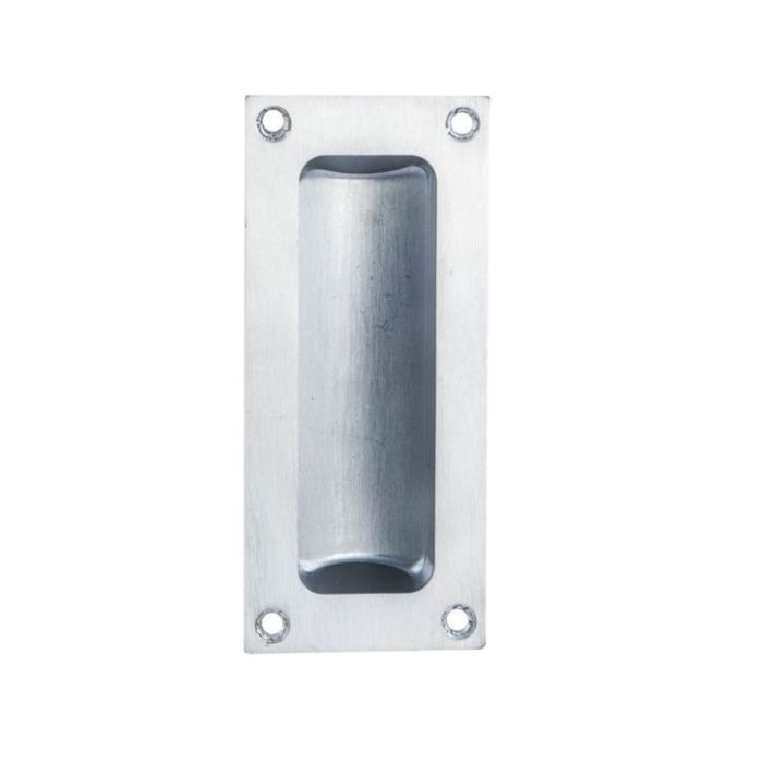 Fingertip Flush Pull Handles (102mm x 45mm), Satin Chrome
