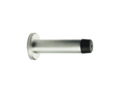Serozzetta Residential Cylinder Wall Mounted Door Stop - 71mm Projection - Satin Chrome