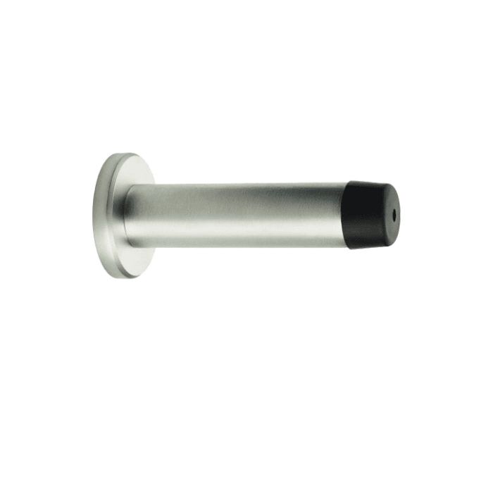 Serozzetta Residential Cylinder Wall Mounted Door Stop – 71mm Projection – Satin Chrome