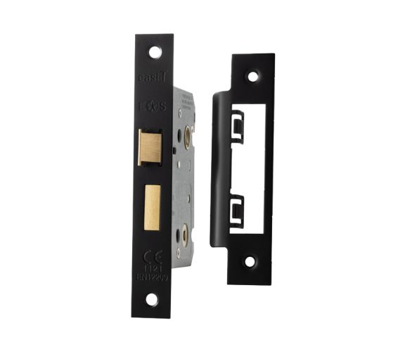 Eurospec Residential Bathroom Lock (64mm OR 76mm), Matt Black