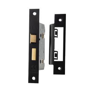 Eurospec Residential Bathroom Lock (64mm OR 76mm), Matt Black