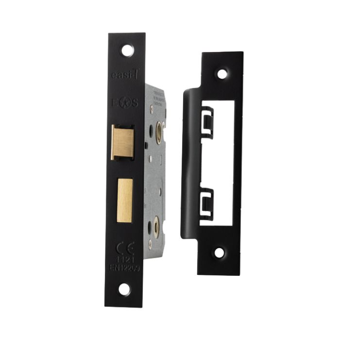 Eurospec Residential Bathroom Lock (64mm OR 76mm), Matt Black