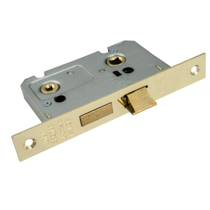 Eurospec Residential Bathroom Lock (64mm OR 76mm), Satin Brass