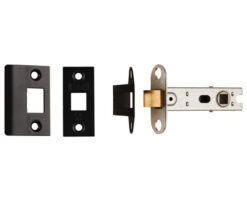 Eurospec Mortice Tubular Latch Bolt Through - 2.5 Inch Or 3 Inch - Matt Black