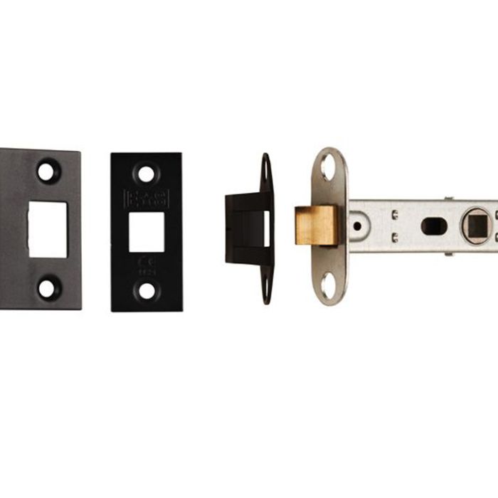 Eurospec Mortice Tubular Latch Bolt Through – 2.5 Inch Or 3 Inch – Matt Black