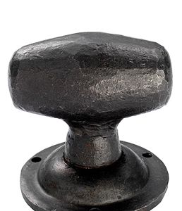 Ludlow Foundries Hammer Head Mortice Door Knobs (60mm Dia Rose), Beeswax  (sold in pairs)