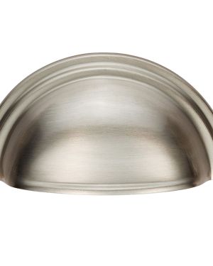 Fingertip Victorian Cup Pull Handles (76mm C/C), Satin Nickel