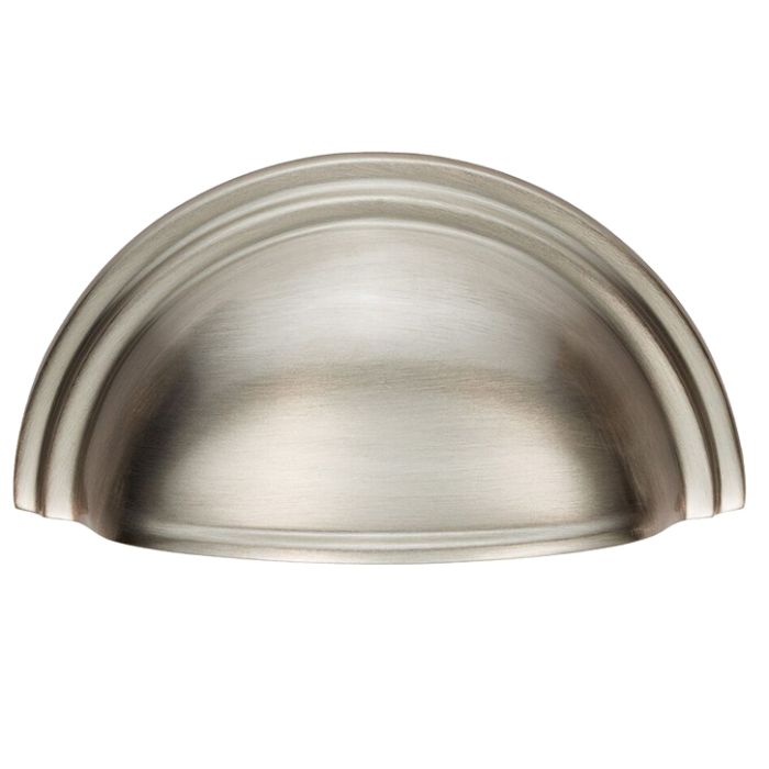 Fingertip Victorian Cup Pull Handles (76mm C/C), Satin Nickel
