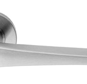 Eurospec Shaped Stainless Steel Door Handles – Satin Stainless Steel  (sold in pairs)