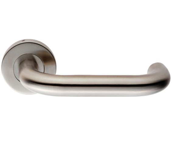 Eurospec Return To Door Stainless Steel Door Handles – Polished OR Satin Stainless Steel  (sold in pairs)
