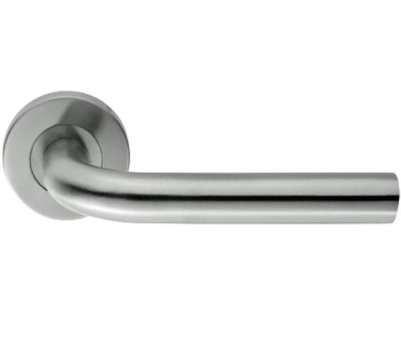 Eurospec Radium Stainless Steel Door Handles – Satin Stainless Steel  (sold in pairs)