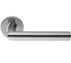 Eurospec Julian Mitred Stainless Steel Door Handles - Polished OR Satin Stainless Steel  (sold in pairs)