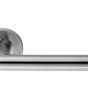 Eurospec Julian Mitred Stainless Steel Door Handles – Polished OR Satin Stainless Steel  (sold in pairs)