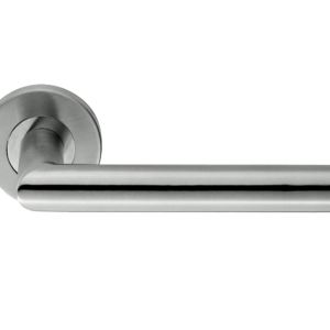 Eurospec Julian Mitred Stainless Steel Door Handles – Polished OR Satin Stainless Steel  (sold in pairs)