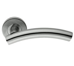 Eurospec Arched Stainless Steel Door Handles - Polished OR Satin Stainless Steel  (sold in pairs)