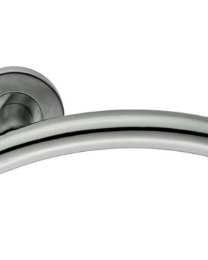 Eurospec Arched Stainless Steel Door Handles – Polished OR Satin Stainless Steel  (sold in pairs)