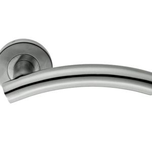 Eurospec Arched Stainless Steel Door Handles – Polished OR Satin Stainless Steel  (sold in pairs)
