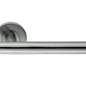 Eurospec Straight Stainless Steel Door Handles – Polished OR Satin Stainless Steel  (sold in pairs)