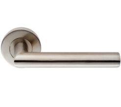 Eurospec Julian Oval Mitred Stainless Steel Door Handles - Satin Stainless Steel  (sold in pairs)