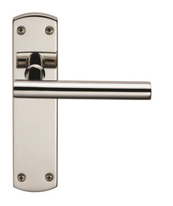 Eurospec T-Bar Stainless Steel Door Handles On Backplates, Polished Stainless Steel  (sold in pairs)