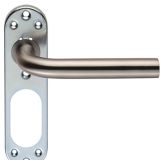 Eurospec Stainless Steel Straight Lever On Inner Backplate, Satin Stainless Steel  (sold in pairs)