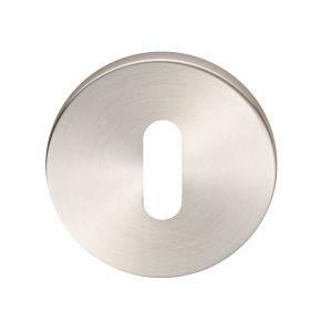 Eurospec Standard Profile Stainless Steel Escutcheons (6mm Rose), Satin Stainless Steel
