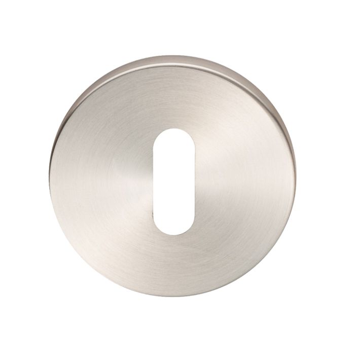 Eurospec Standard Profile Stainless Steel Escutcheons (6mm Rose), Satin Stainless Steel