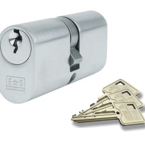 Eurospec MP5 Oval Profile British Standard 5 Pin Double Cylinders, (Various Sizes) Satin Chrome